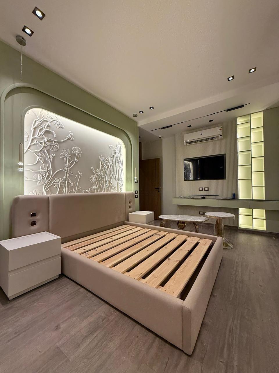 Bedroom package with coordinated timber furniture